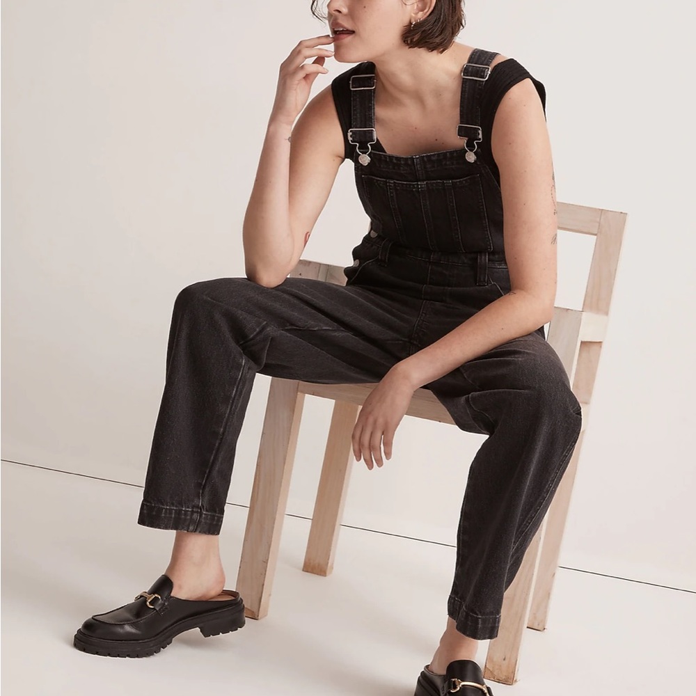 Straight-Leg Madewell Overalls in Lunar Wash